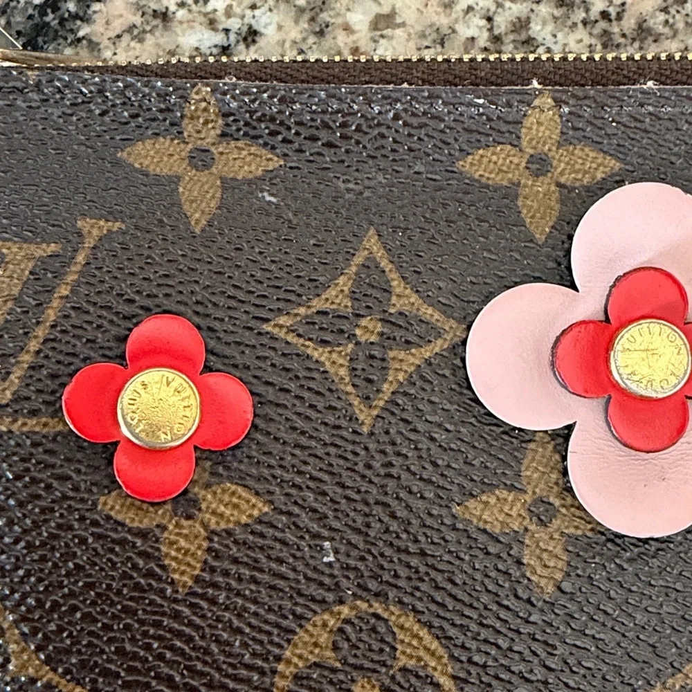 Louis Vuitton Monogram Blooming Flowers Double Zip Pouchette